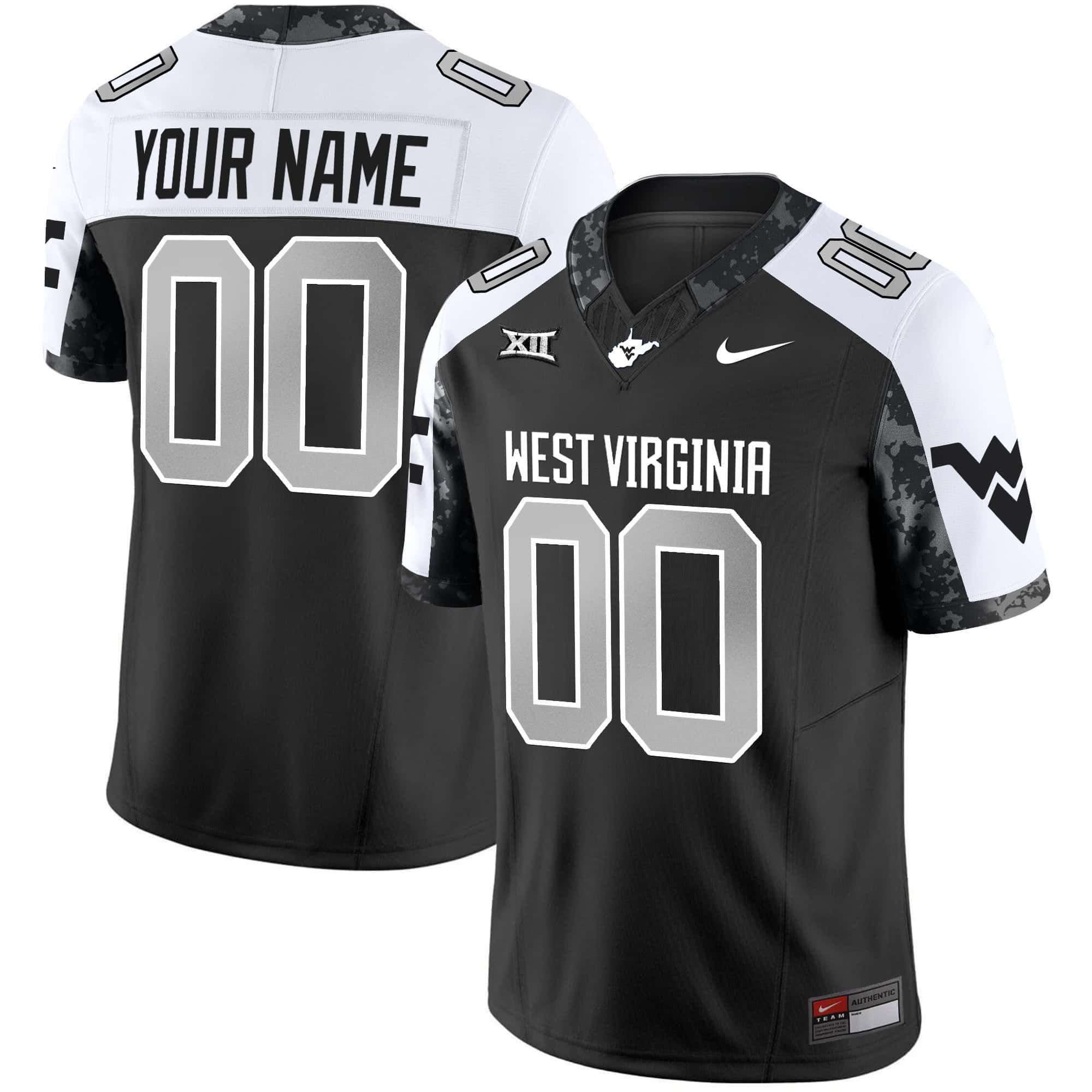 Men West Virginia Mountaineers Black 2024 Nike Vapor Limited Custom NCAA Jersey style 1